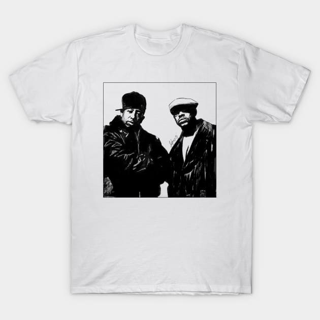 Gang Starr (DJ Premier, Guru) T-Shirt by Jack Browning